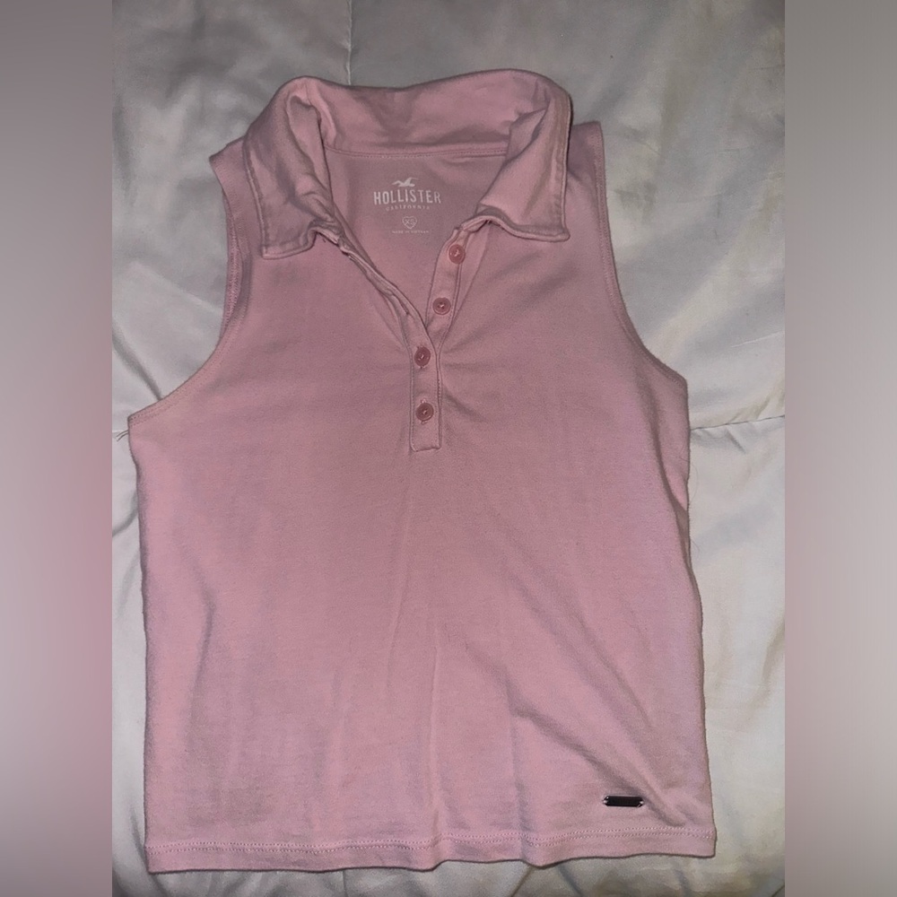 Hollister Pink Button Up Tank
